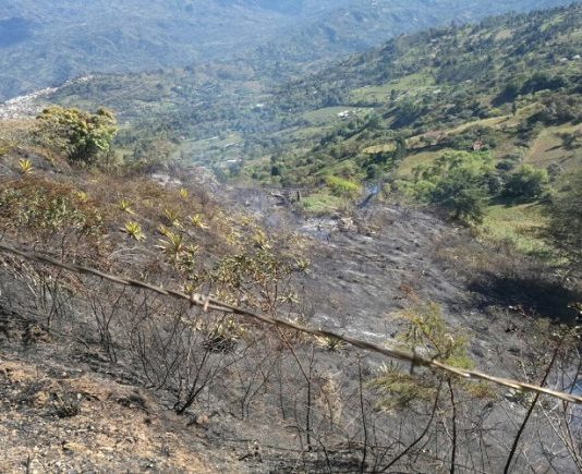 Boyacá continúa en alerta roja por incendios forestales
