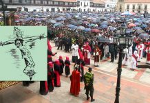 Tres tristes Cristos: el Cristo con careta antigás