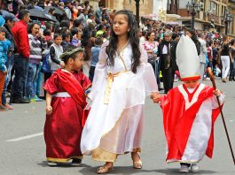 Procesión infantil en este jueves santo en Tunja