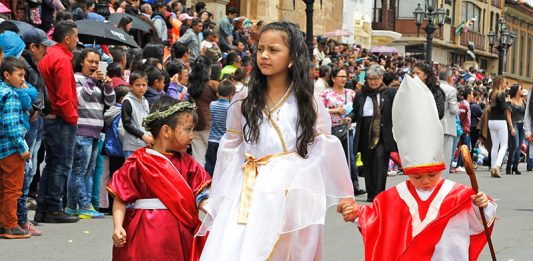Procesión infantil en este jueves santo en Tunja