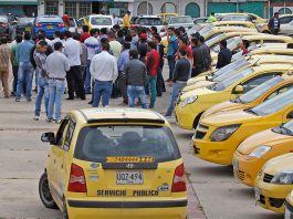 La manifestación de taxistas en Tunja y Boyacá