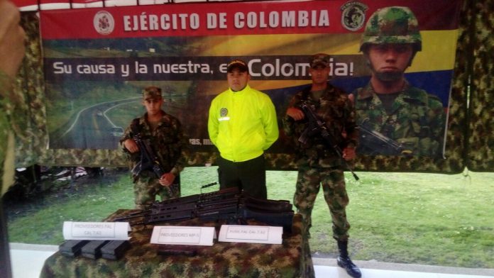 Ejército incautación armamento