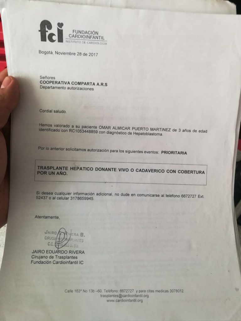 Pedido a clínica