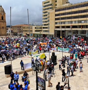 Considerable participación de los tunjanos en el paro nacional