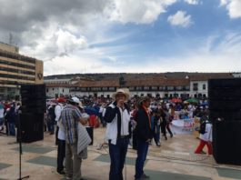 Impecable comportamiento en las marchas de docentes en Tunja