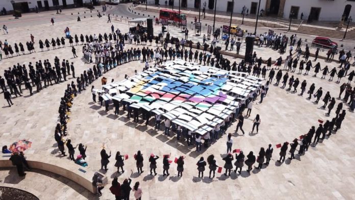 Corazón mosaico Tunja