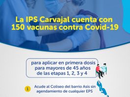 Tunja, jornada masiva de vacunación en el sector Asís