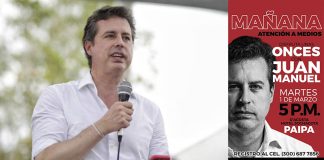 Juan Manuel Galán, hoy de gira por Boyacá