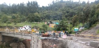 Invías avanza en la ejecución de obras en el puente El Boche, en el corredor Belén – Socha – Sácama
