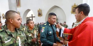 Soldados recibieron los sacramentos de primera comunión y confirmación en Tunja