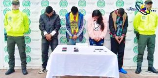 Caen cinco presuntos integrantes de la organización denominada ‘Los Pinzas’ en Boyacá