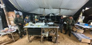Ejercito localizó y desmanteló infraestructura para la producción de clorhidrato de cocaína en Boyacá