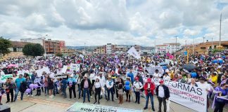 Miles de boyacenses acompañaron la marcha por defensa a las reformas del presidente Gustavo Petro