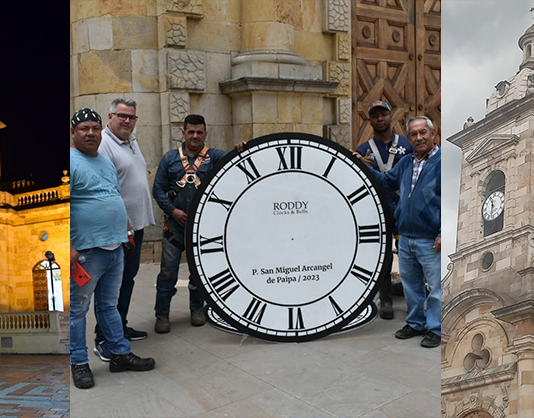La iglesia San Miguel Arcángel de Paipa ahora tiene reloj electrónico
