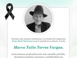 Falleció el abuelo del congresista Jaime Raúl Salamanca