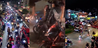 En Tunja los motociclistas aterrorizaron en la noche de Halloween