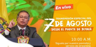 Transmisión especial del 7 de agosto desde el Puente de Boyacá