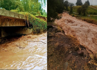 Alerta en Duitama por posible desbordamiento del río Surba, luego e fuerte aguacero en las partes altas