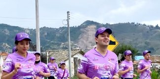 Wilmer Castellanos en la Primera Carrera de la Mujer, en Cucaita
