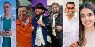 Dos verdes, uno del Pacto, uno del CD, un conservador y un liberal, los representantes elegidos por Boyacá