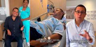 Rodrigo Rojas, con dos vértebras fracturadas