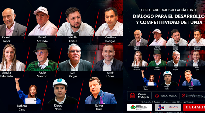 Tunja abre el debate: candidatos a la Alcaldía participarán en foro sobre desarrollo y competitividad
