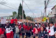 Estudiantes de colegios de Tunja protestan contra presunto acoso sexual en el INEM