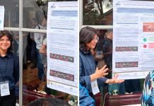 Estudiante de Química de la UPTC ganadora con su póster en el IX Congreso Colombiano de Astronomía y Astrofísica, COCOA